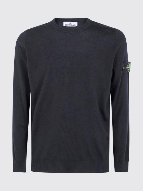 26FW 스톤 아일랜드 라이트 RWS 퓨어 울 크루넥 스웨트셔츠 5100071S00C4 V0029 Black - STONE ISLAND