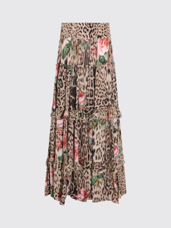 26FW 로베르토 카발리 롱 스커트 XQT3027HT240 0504 Natural - ROBERTO CAVALLI