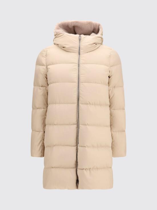 26FW 에르노 아렌델레 & 뉴 레이디 포 퍼 A 셰이프 다운 자켓 PI001948D12414Z 1980 Beige - HERNO