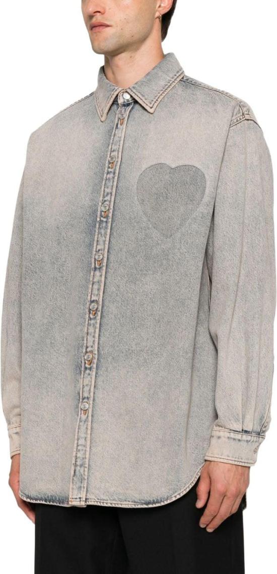 26FW 모스키노 데님 셔츠 A020452370323 LICHTGREY - MOSCHINO