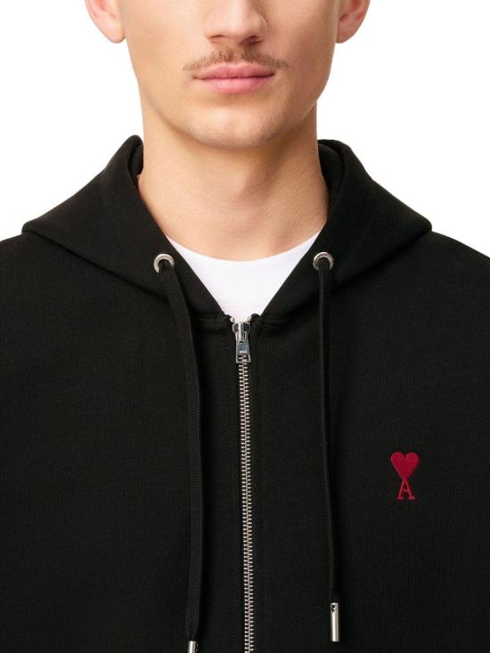 26FW 아미 후드 티셔츠 15825542545694 BLACK - AMI