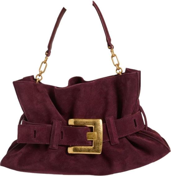 26FW 발망 숄더백 HN1KK990LSDD3GN MAROON - BALMAIN