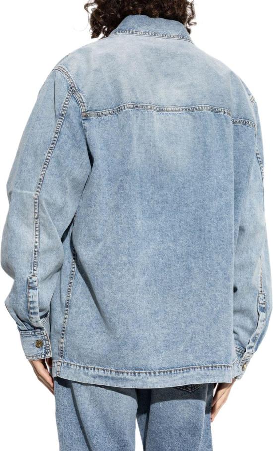 26FW 발망 데님 셔츠 HH1HC160DF976AW LICHTBLUE - BALMAIN
