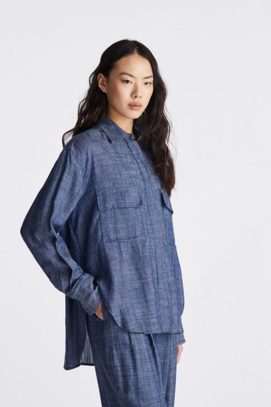 26SS 페트레이 데님 셔츠 8059983272982 Blue - PEUTEREY