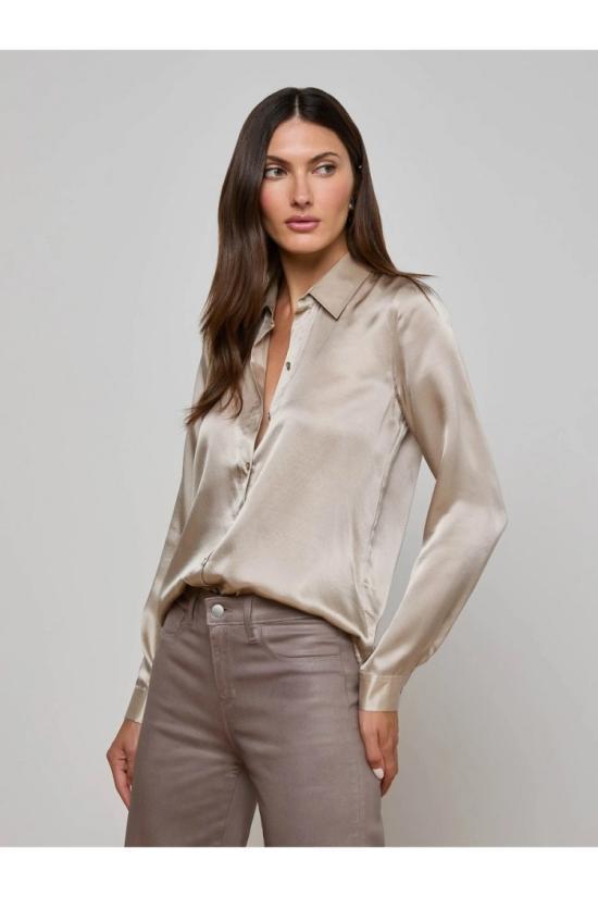 25FW 라장스 셔츠 198612165238 Grey - L'AGENCE