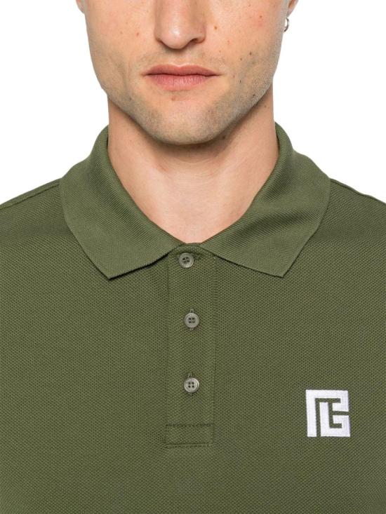 26FW 발망 폴로 티셔츠 GH1GB085BC87ULN DONKERGREEN - BALMAIN