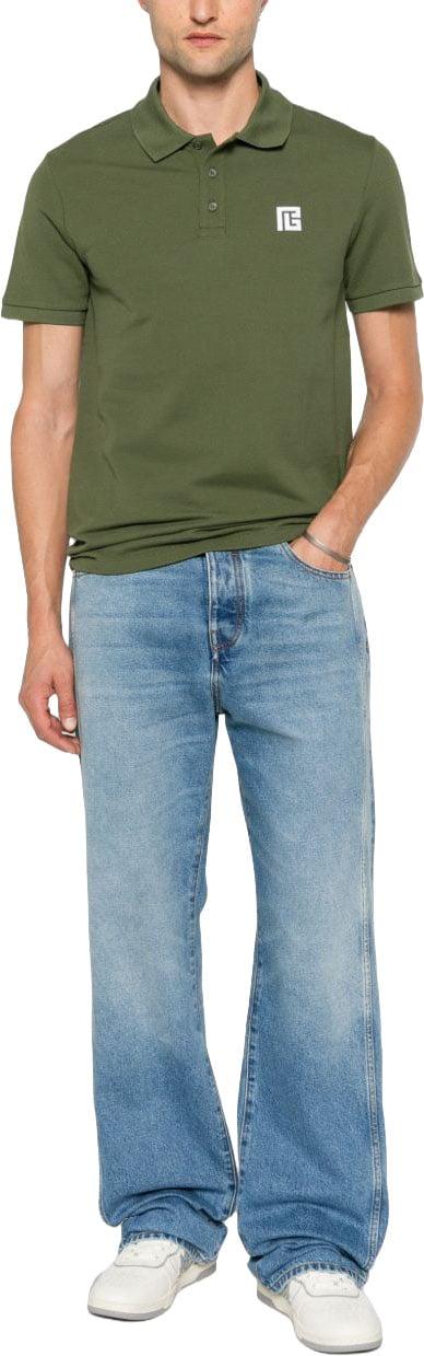 26FW 발망 폴로 티셔츠 GH1GB085BC87ULN DONKERGREEN - BALMAIN