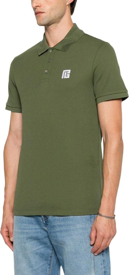 26FW 발망 폴로 티셔츠 GH1GB085BC87ULN DONKERGREEN - BALMAIN