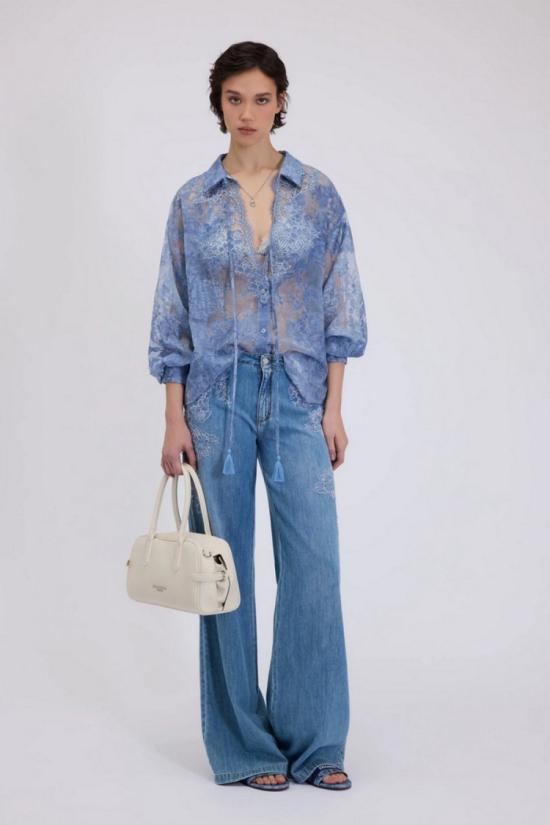26SS 에르마노 블라우스 2222233288316 Blue - ERMANNO