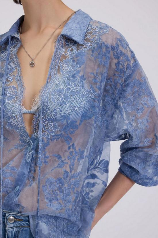 26SS 에르마노 블라우스 2222233288316 Blue - ERMANNO