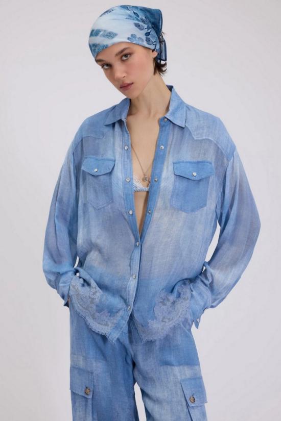 26SS 에르마노 셔츠 2222233299305 Blue - ERMANNO
