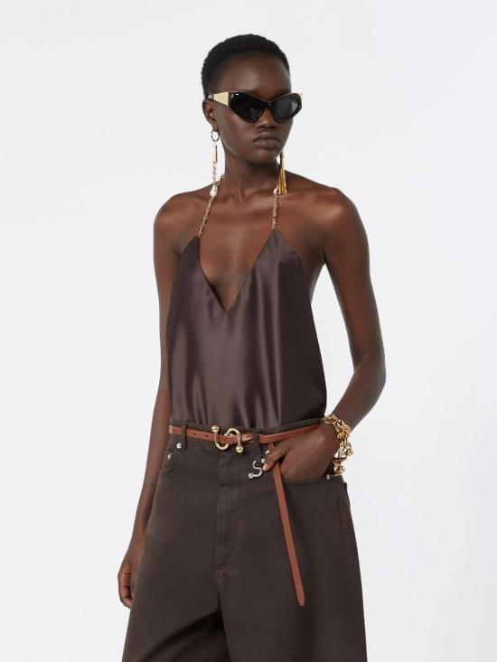26FW 스포트막스 민소매 티셔츠 2622166051600023 CHOCOLATE - SPORTMAX