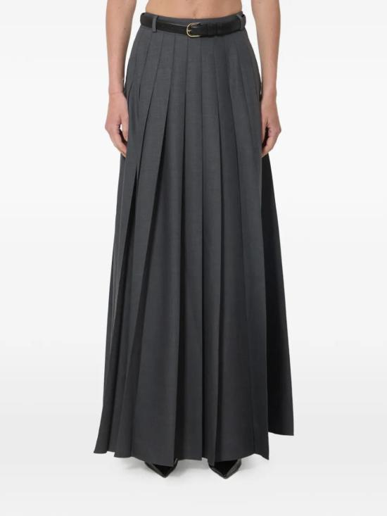 26FW 셀프 포트레이트 롱 스커트 PF26137XSKGRPF26RTW GRAY