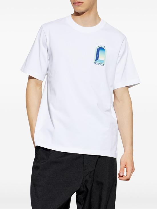 26FW 카사블랑카 반팔 티셔츠 MPF26JTS00101 WHITE - CASABLANCA