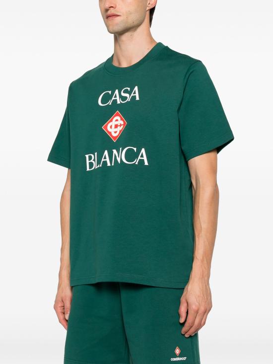 26FW 카사블랑카 반팔 티셔츠 MPF26JTS00118 GREEN - CASABLANCA