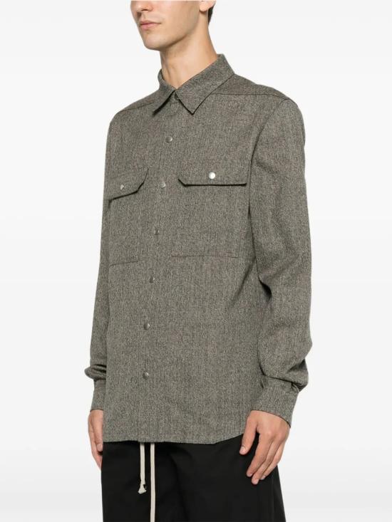 26FW 릭 오웬스 긴팔 셔츠 RU02F4729WBI79 GRAY - RICK OWENS