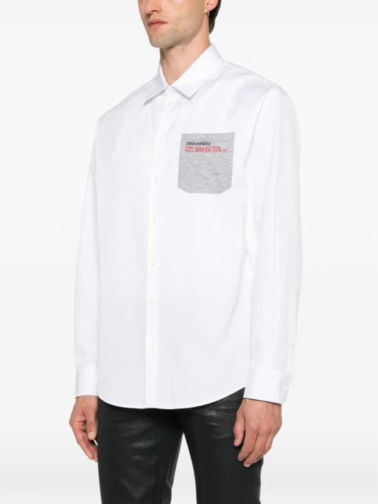 26FW 디스퀘어드2 긴팔 셔츠 S74DM1066S36275100 WHITE - DSQUARED2