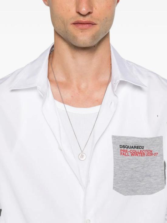 26FW 디스퀘어드2 긴팔 셔츠 S74DM1066S36275100 WHITE - DSQUARED2