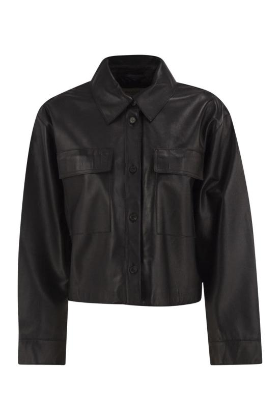 26FW 위켄드막스마라 가죽 자켓 2625446021600002 BLACK