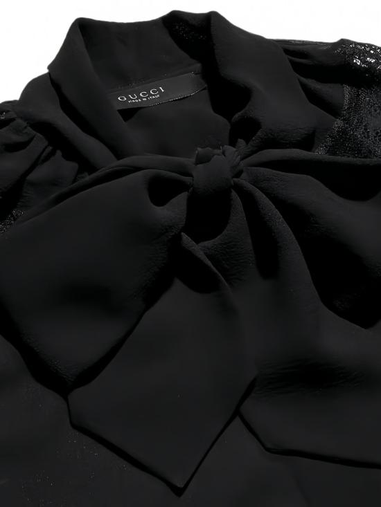 26FW 구찌 블라우스 876365ZHS04 1000 BLACK - GUCCI