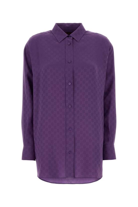 26SS 구찌 모노그램 셔츠 837168Z7ATQ 5007 PURPLE