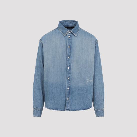 26FW 자크뮈스 시몽 드 님 데님 셔츠 SHM00545AD00017 33C BLUE - JACQUEMUS