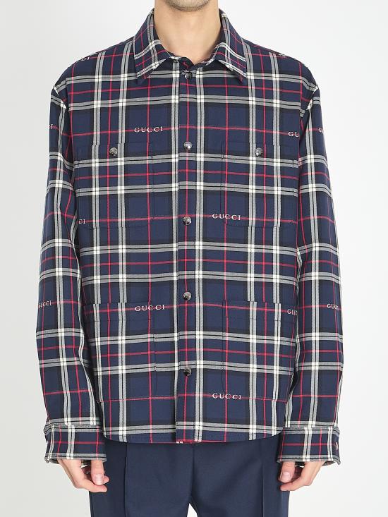 26SS 구찌 긴팔 셔츠 853013ZAUAC 4069 BLUE
