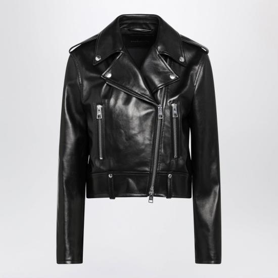 26FW 발렌시아가 가죽 자켓 A002FOTUS11 1000 BLACK