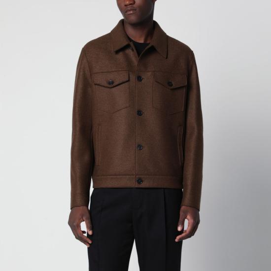26FW 해리스와프런던 가죽 자켓 CH9331MLK 458 BROWN
