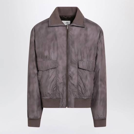 26FW MM6 메종마르지엘라 가죽 자켓 SH0AM0093M36008 392 BROWN