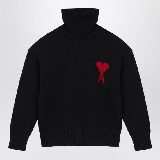 26FW 아미 ADC 터틀넥 스웨터 UKS839U018 009 BLACK