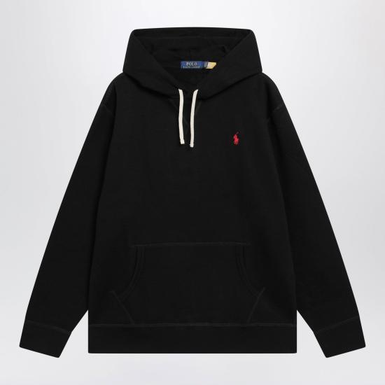 26FW 폴로 랄프로렌 포니로고 자수 후드 티셔츠 710766778008CO PB BLACK