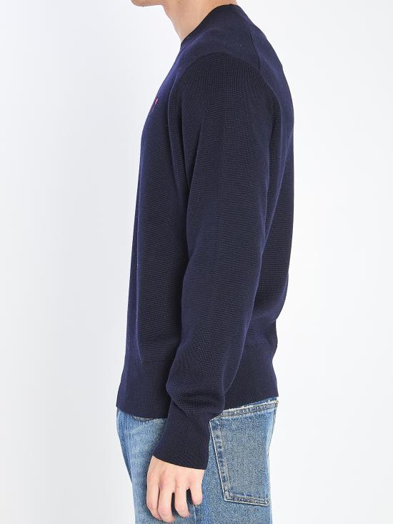 26FW 아미 ADC 크루넥 스웨터 HKS826001 414 BLUE - AMI