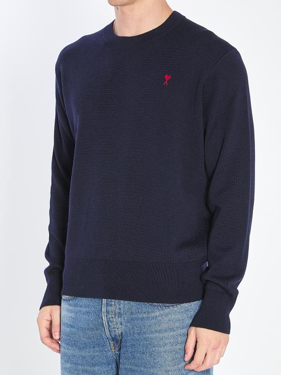 26FW 아미 ADC 크루넥 스웨터 HKS826001 414 BLUE - AMI
