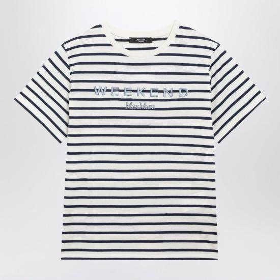 26SS 위켄드막스마라 반팔 티셔츠 WKDBORACO 005 BLUE