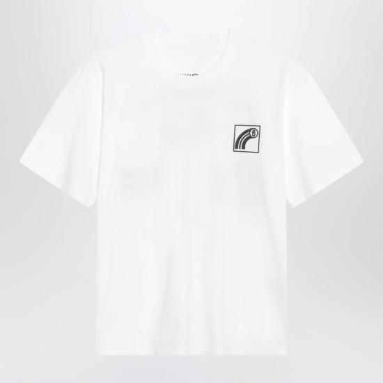 26FW MM6 메종마르지엘라 반팔 티셔츠 S62GD0223M20048 101 WHITE