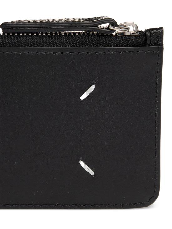 26FW 마르지엘라 보빈 레더 지퍼 카드 홀더 SA1VX0008P4745 T8013 BLACK - MAISON MARGIELA