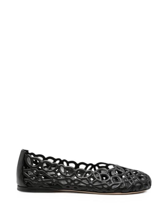 26FW 로에베 페탈 아나그램 램스킨 발레리나 LLST466X17LE 1100 BLACK