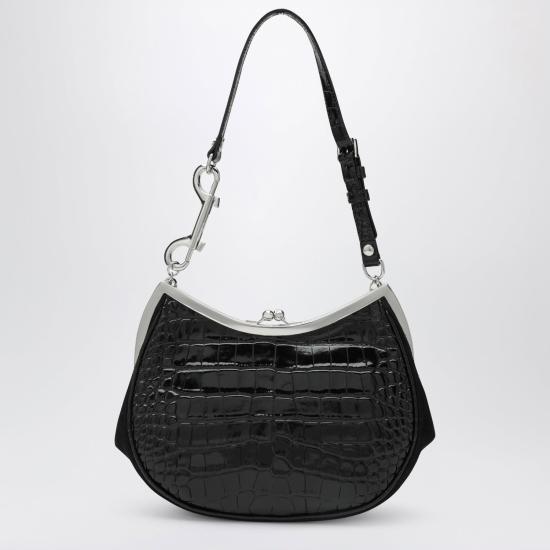 26FW 비비안웨스트우드 카프스킨 스몰 로고 토트백 카프스킨 스몰 로고 토트백 4B01000PWL0098 N401 BLACK - VIVIENNE WESTWOOD