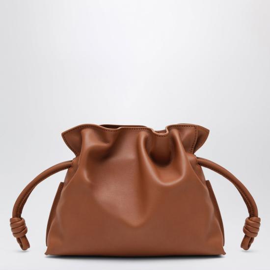 26FW 로에베 나파 카프스킨 미니 플라멘코 클러치 A411FC2XA6LE 4927 BROWN - LOEWE