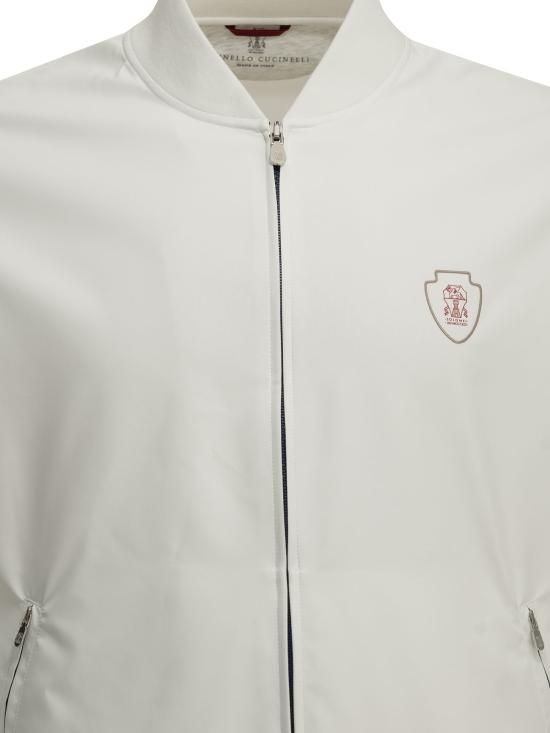 26FW 브루넬로 쿠치넬리 봄버 자켓 MB4229084TCYB01 WHITE - BRUNELLO CUCINELLI