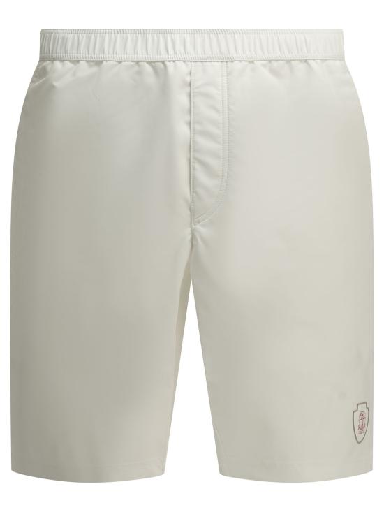 26FW 브루넬로 쿠치넬리 나일론 버뮤다 팬츠 MB4223590TCEV50 WHITE