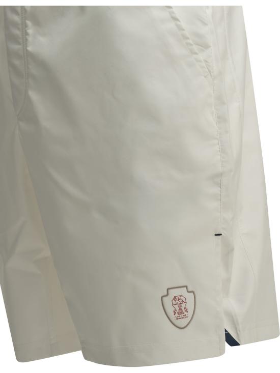 26FW 브루넬로 쿠치넬리 나일론 버뮤다 팬츠 MB4223590TCEV50 WHITE - BRUNELLO CUCINELLI