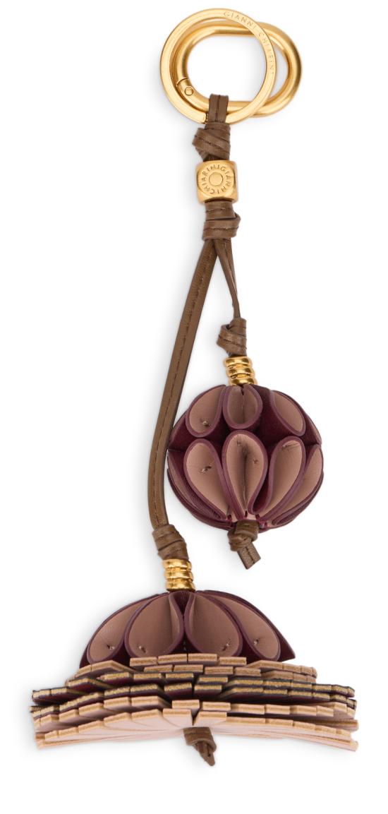 26FW 지아니 끼아리니 키링 PCFLOWERBALL0814704 brown - GIANNI CHIARINI