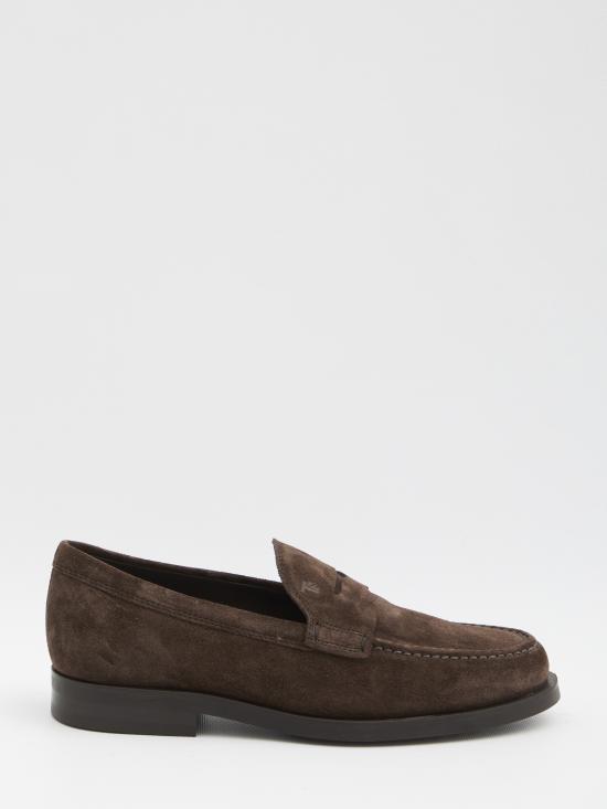  토즈 스탬프 모노그램 스웨이드 로퍼 XXM0ZF0Q920RE0S800 brown