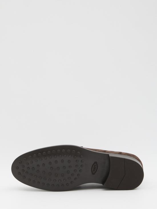  토즈 스탬프 모노그램 스웨이드 로퍼 XXM0ZF0Q920RE0S800 brown - TODS