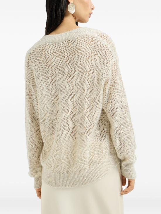 26FW 브루넬로 쿠치넬리 스웨터 MRG562502CEZ53 AVORIO STRACCIATELLA - BRUNELLO CUCINELLI