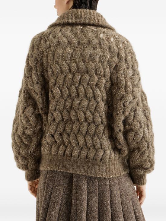 26FW 브루넬로 쿠치넬리 스웨터 MNT347516CLE69 BEIGE SCURO - BRUNELLO CUCINELLI