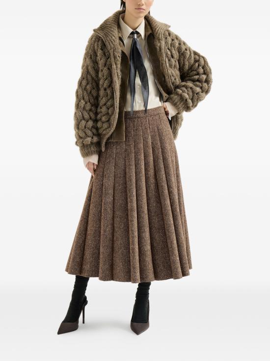 26FW 브루넬로 쿠치넬리 스웨터 MNT347516CLE69 BEIGE SCURO - BRUNELLO CUCINELLI