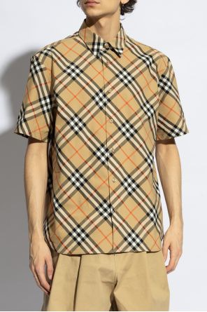  버버리 체크 숏 셔츠 8087637B9368 SAND IP CHECK - BURBERRY